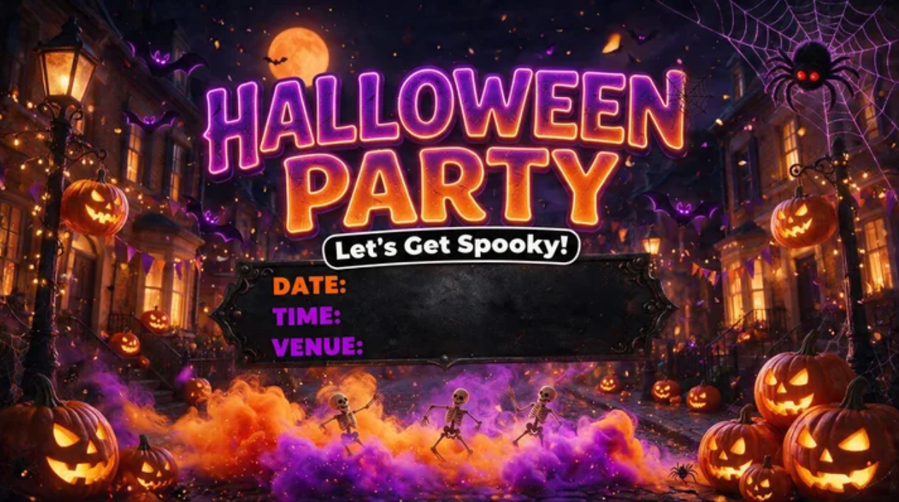 Poster für Halloween-Party
