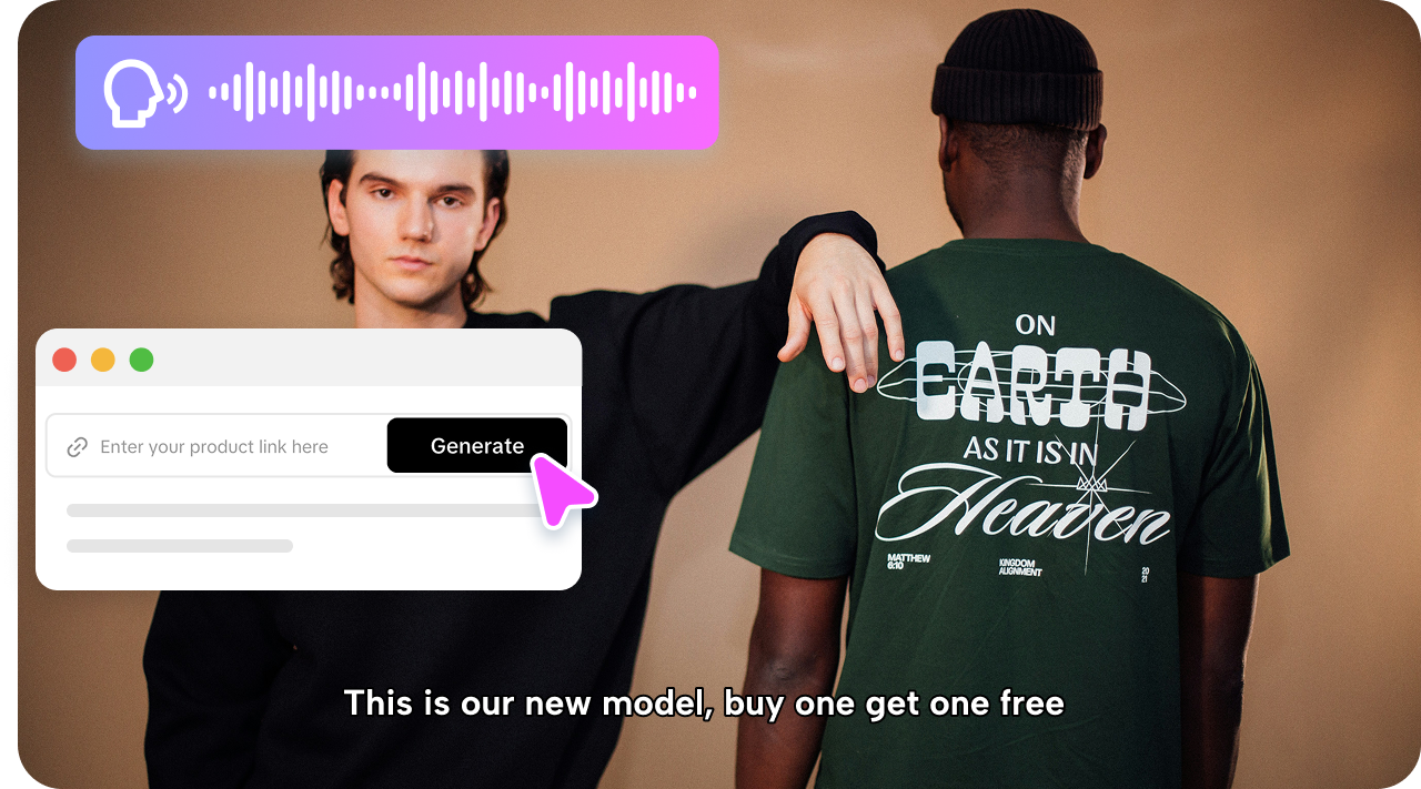 AI video gennerator interface
