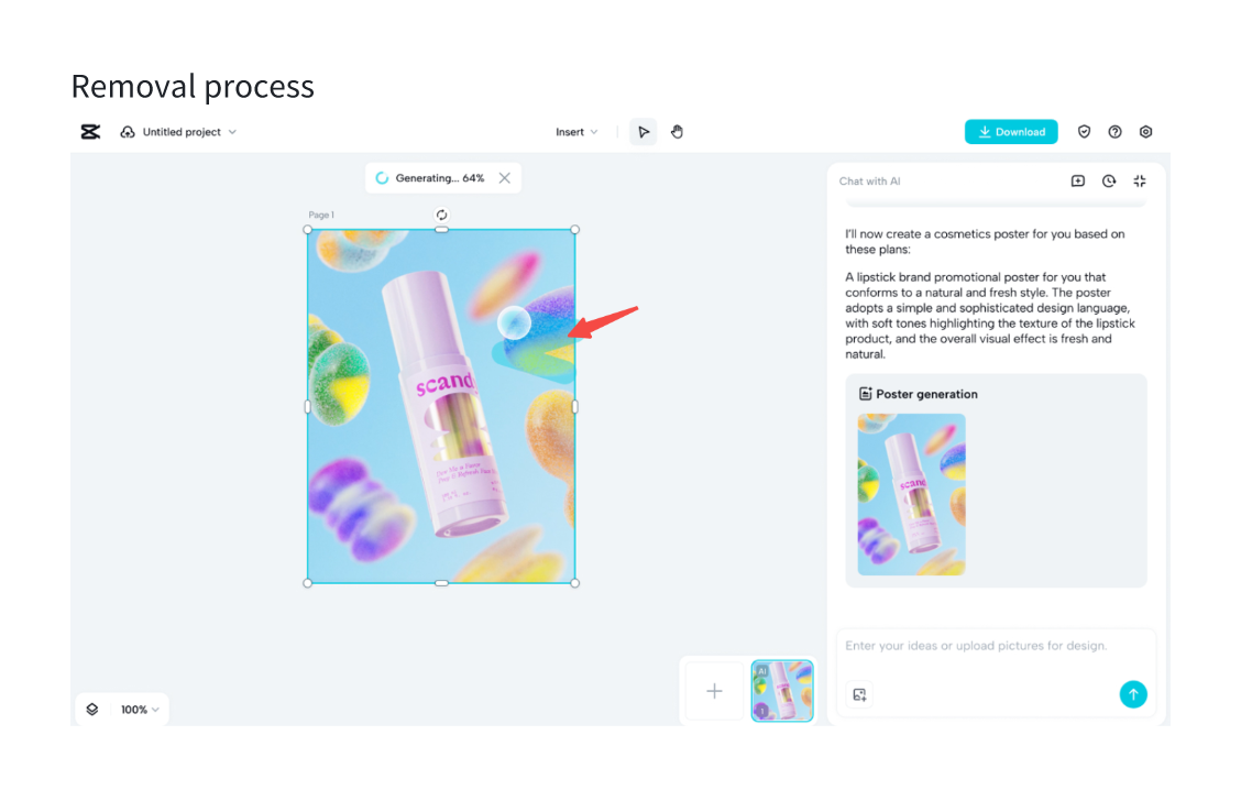 Cut out an area in the image