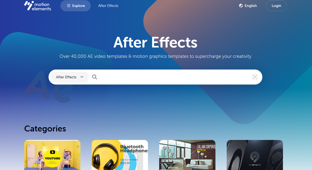 Motion Elements提供大量免費的After Effects模板
