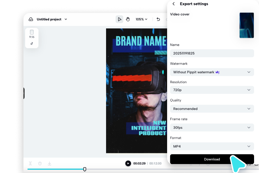 Export and publish