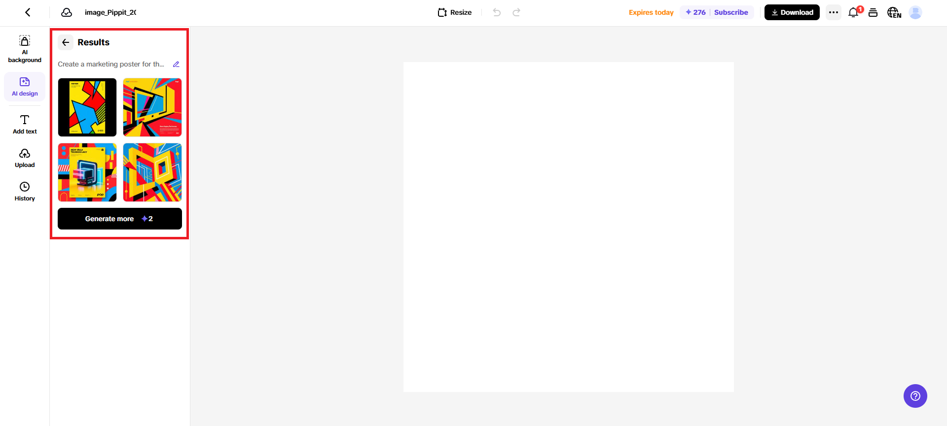 Select your choice of poster