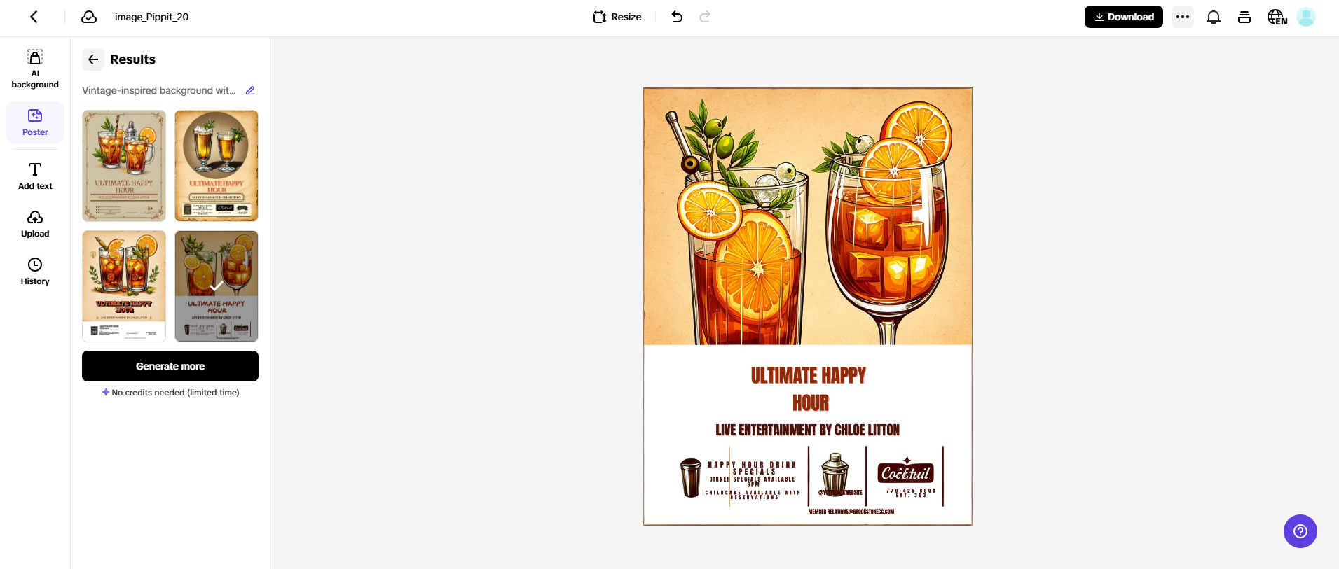 Customize your poster