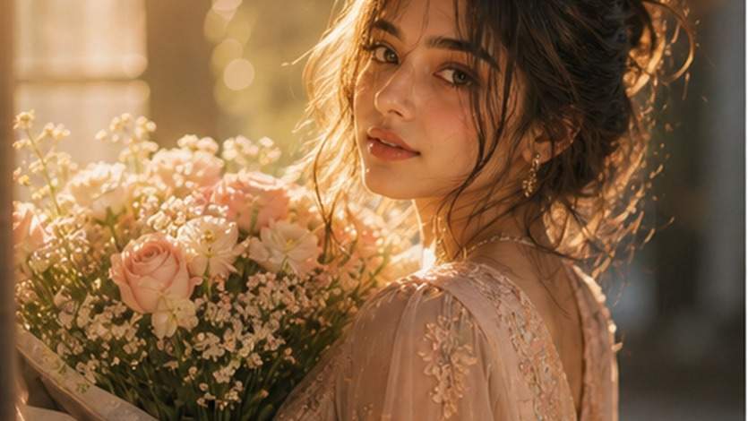 Soft Bouquet Girl Prompt
