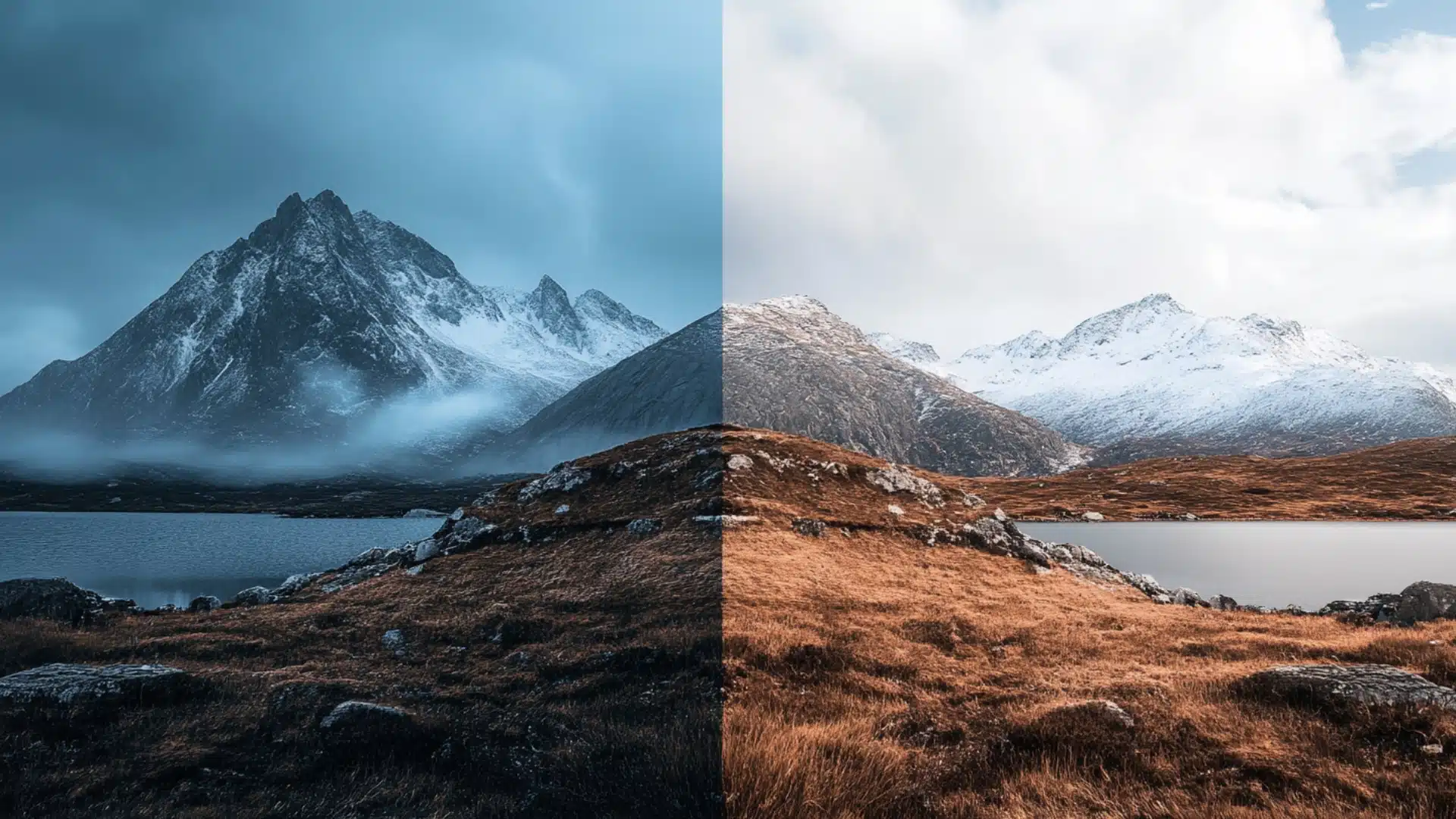A high contrast image vs a low contrast image example