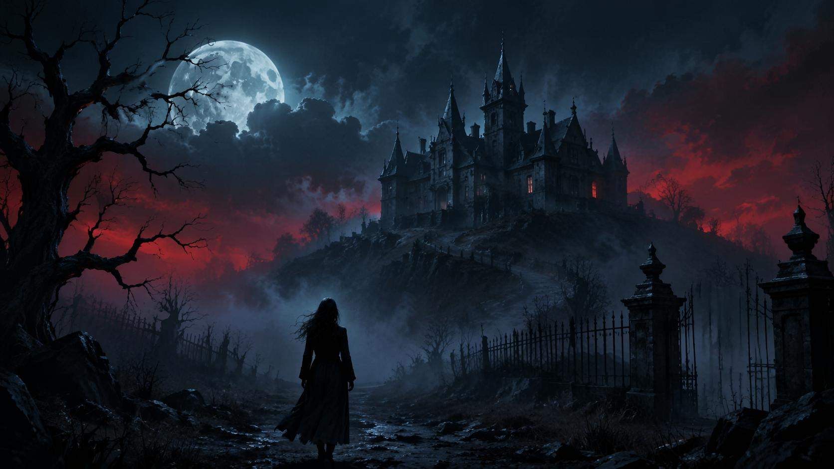Dreamina reused prompt theme image: Horror poster scene