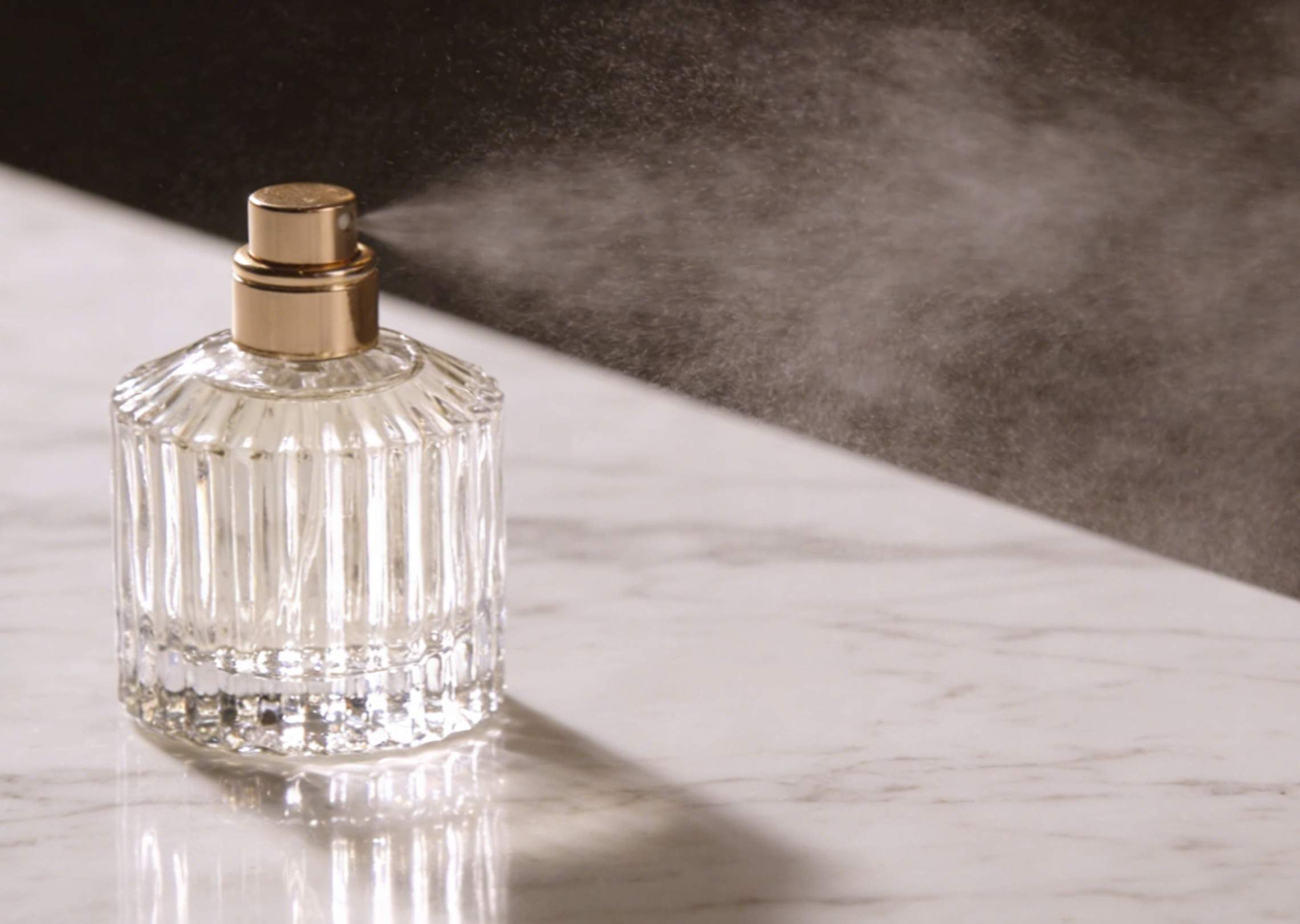 Luxury perfume commercial scene