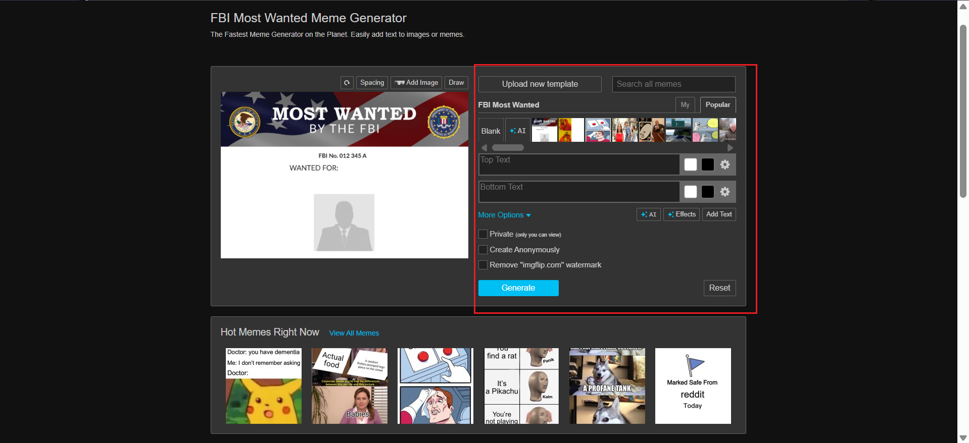 FBI most wanted template