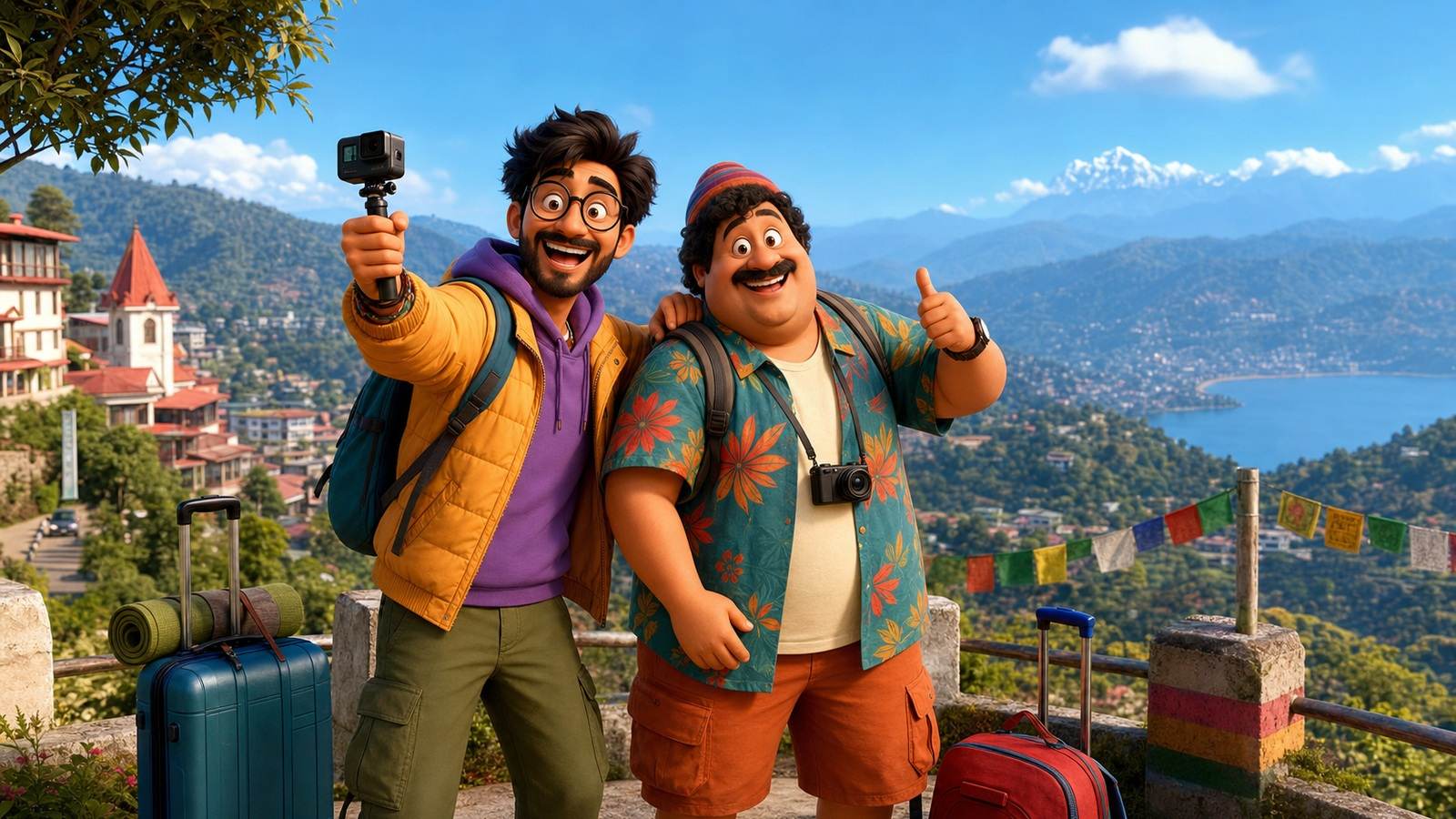 Motu Patlu Tour AI Video Prompt example created for Dreamina