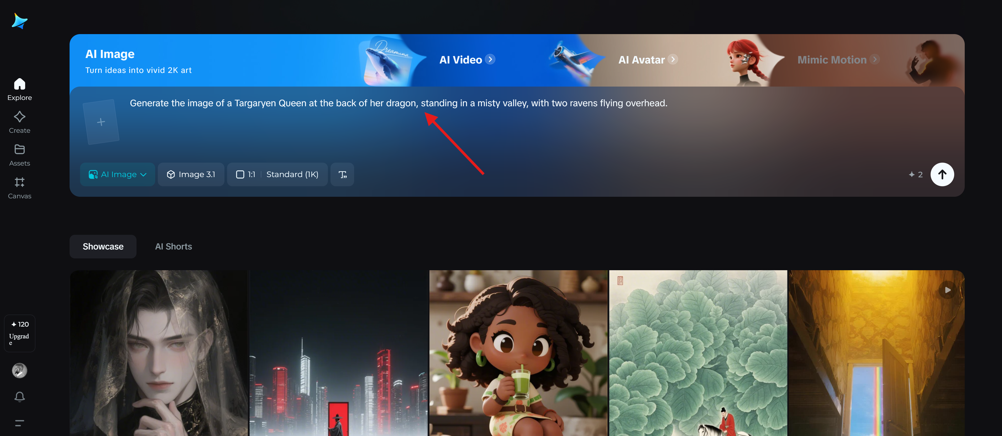 Dreamina AI generated content