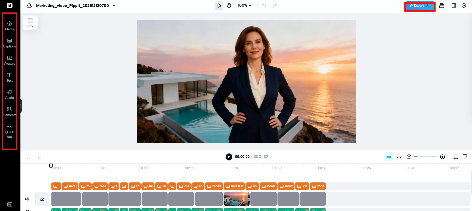 Refine and export video