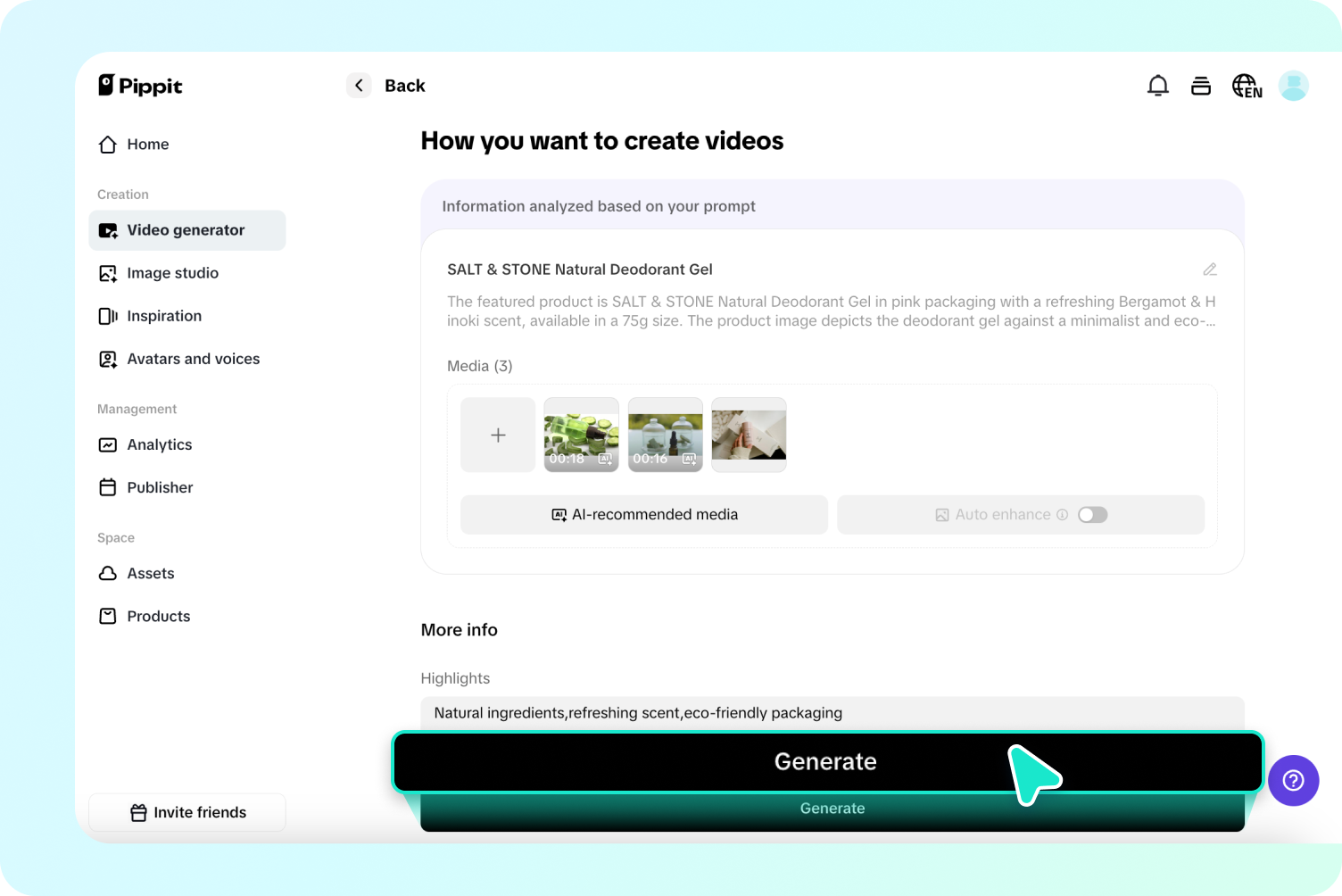 Passen Sie die Videoeinstellungen an.