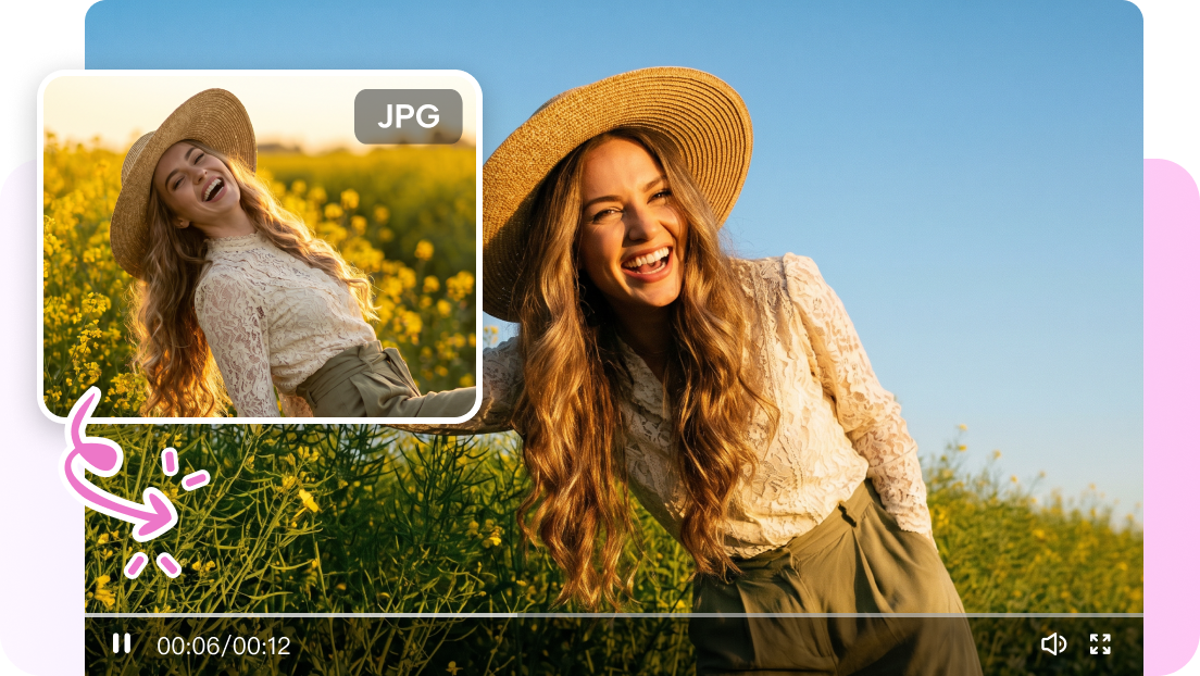 2. Upload your image and animate it instantly 