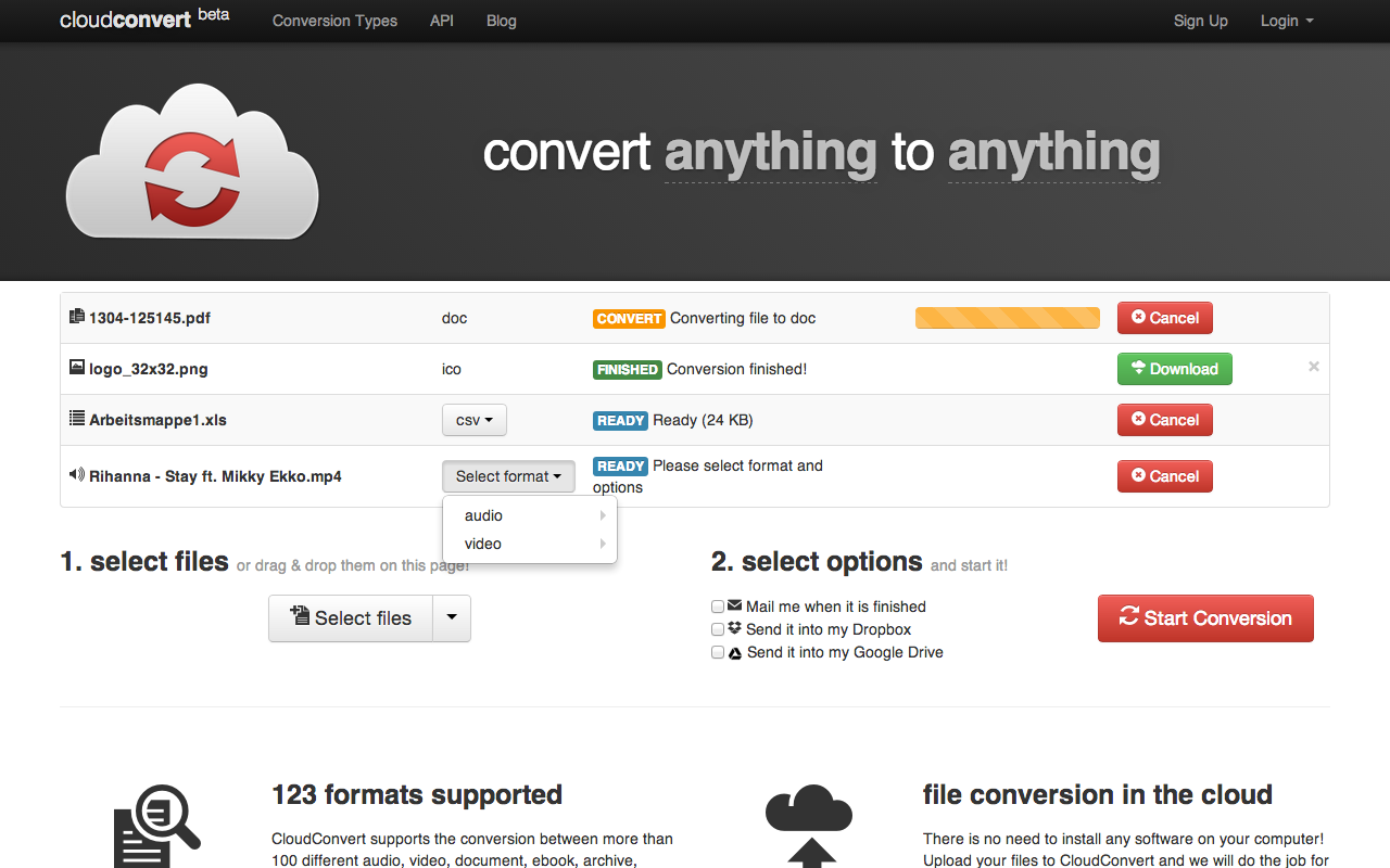 Could Convert - best tool to learn how to change video format to MP4