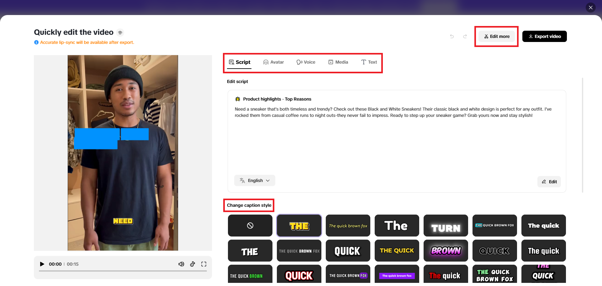 Realize quaisquer alterações rápidas no seu vídeo do Instagram Story