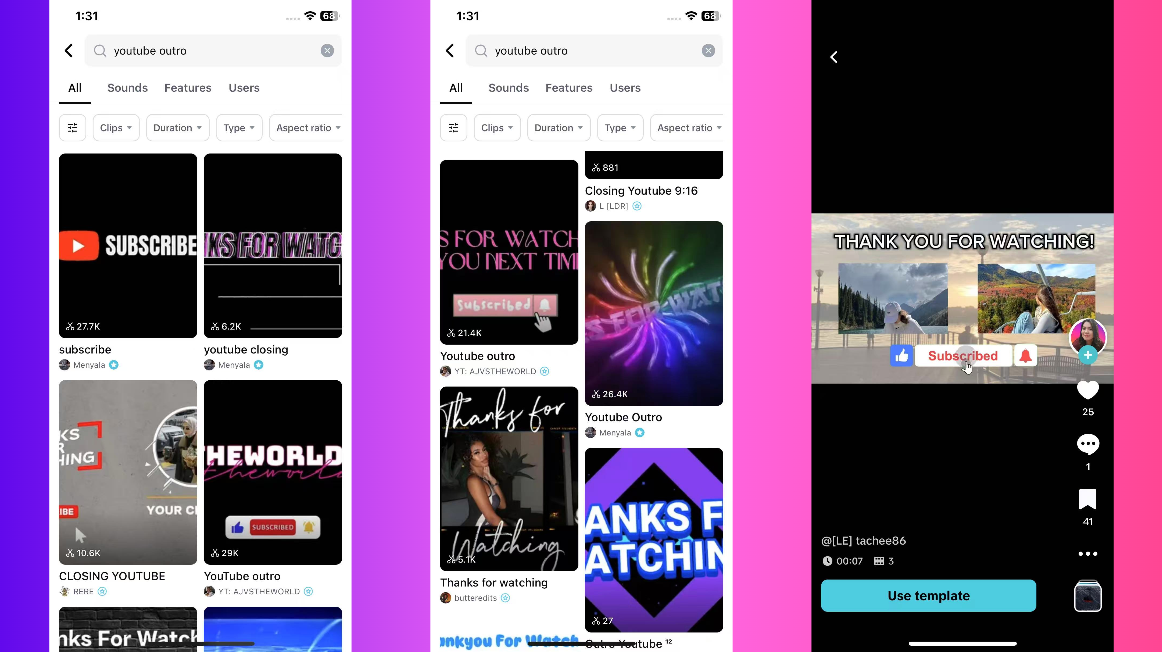 CapCut App: Enhancing YouTube video outros