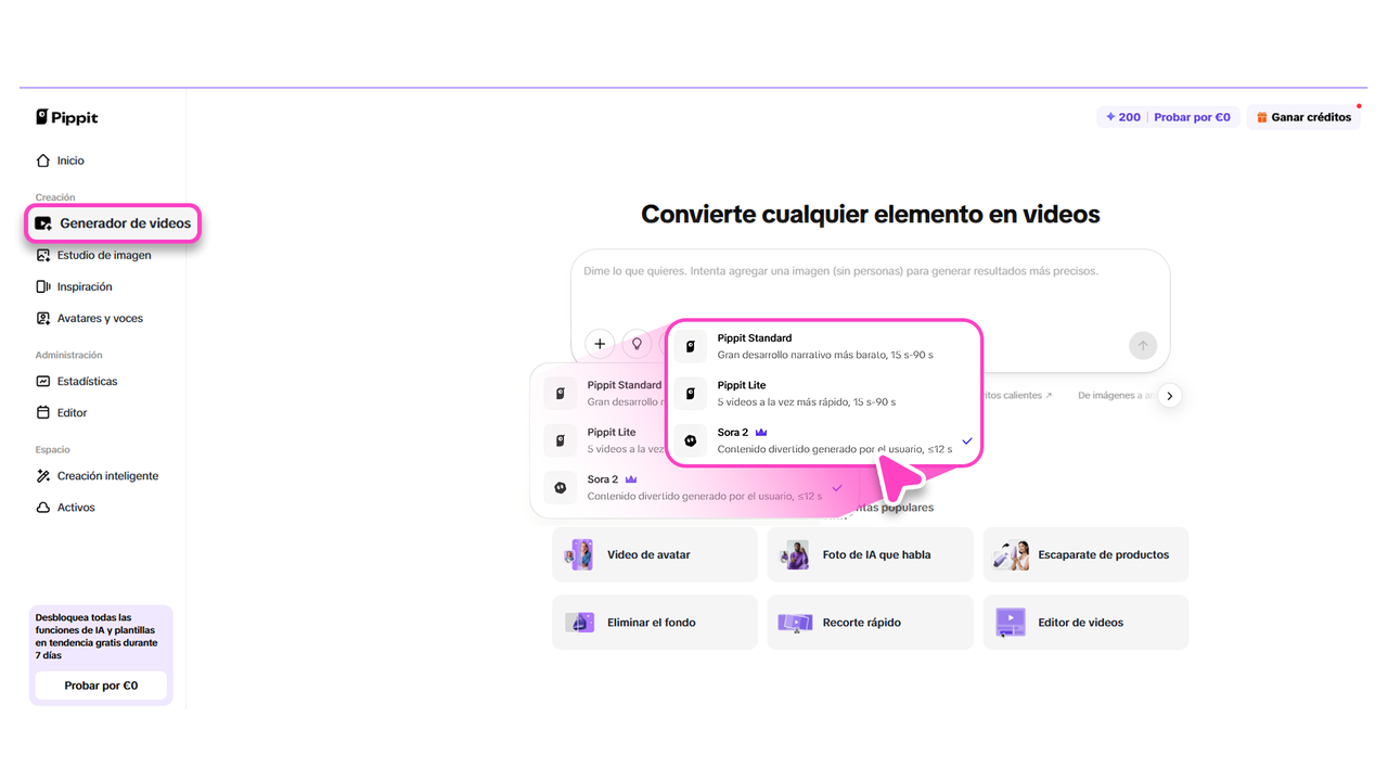 Generar videos de manera automática (o "a través de un agente") basados en el contenido proporcionado