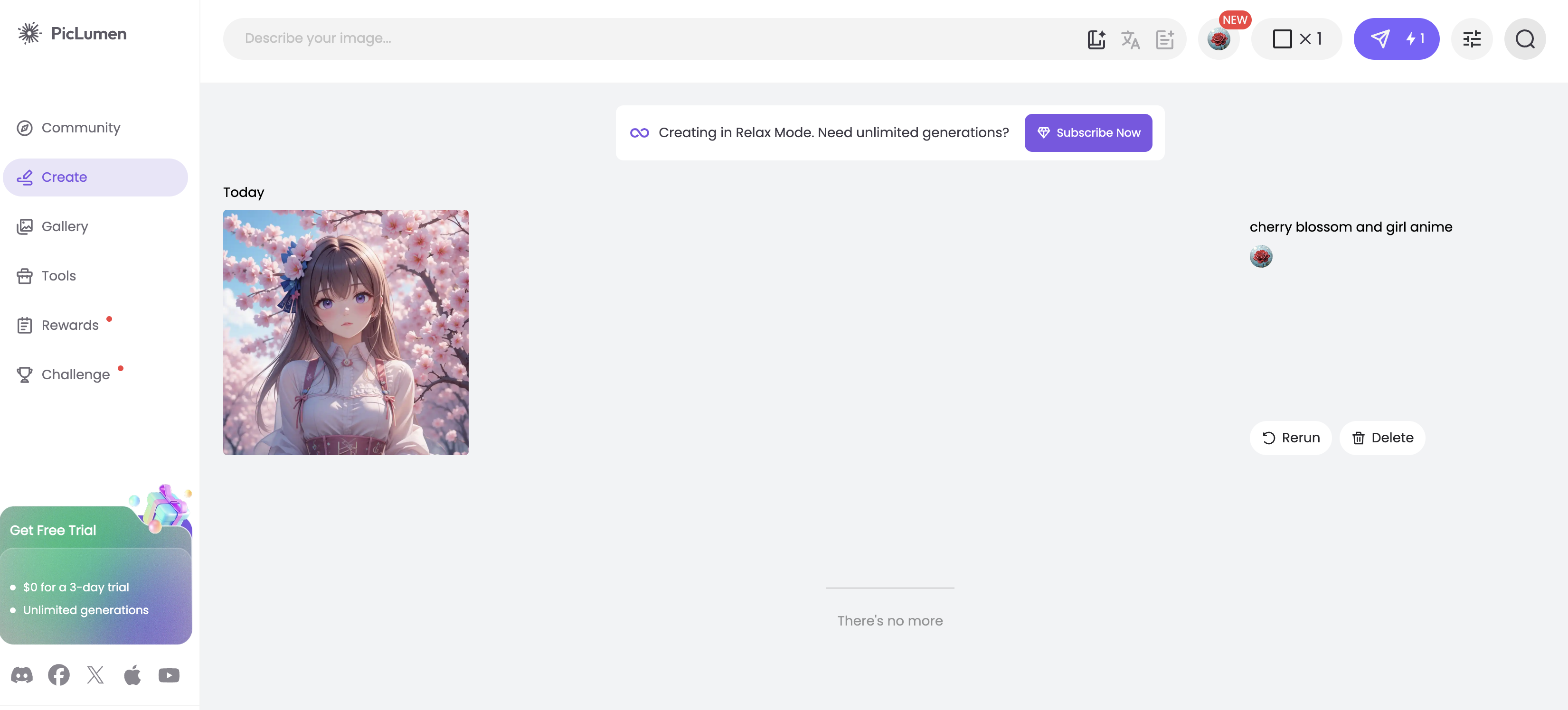 PicLumen anime character generator
