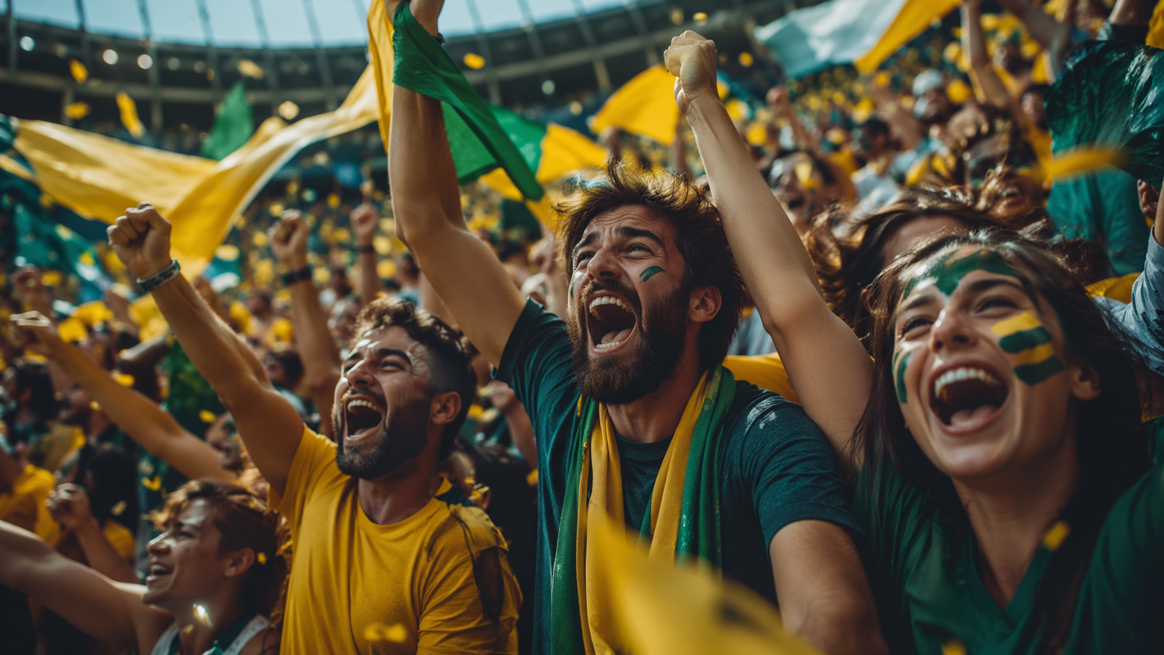 Dreamina mein Fußballfan Moment prompt Beispiel 6: Zeitlupe Fan Enthüllung