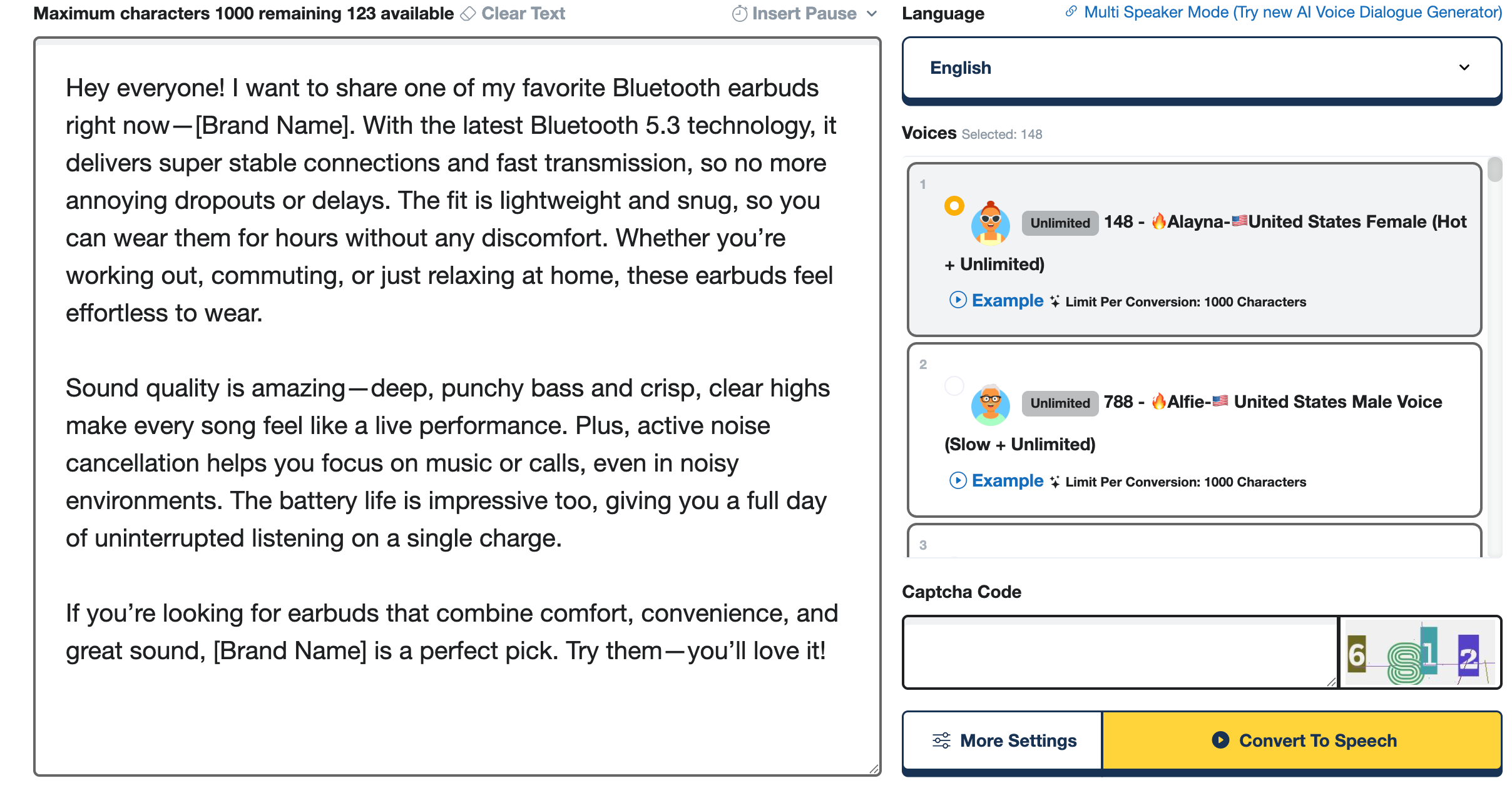 TTSMaker Free AI Voice Generator