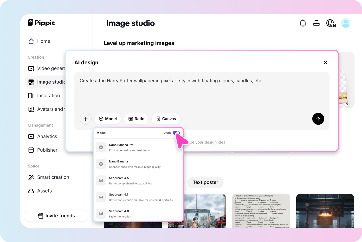 Создать обои с Гарри Поттером