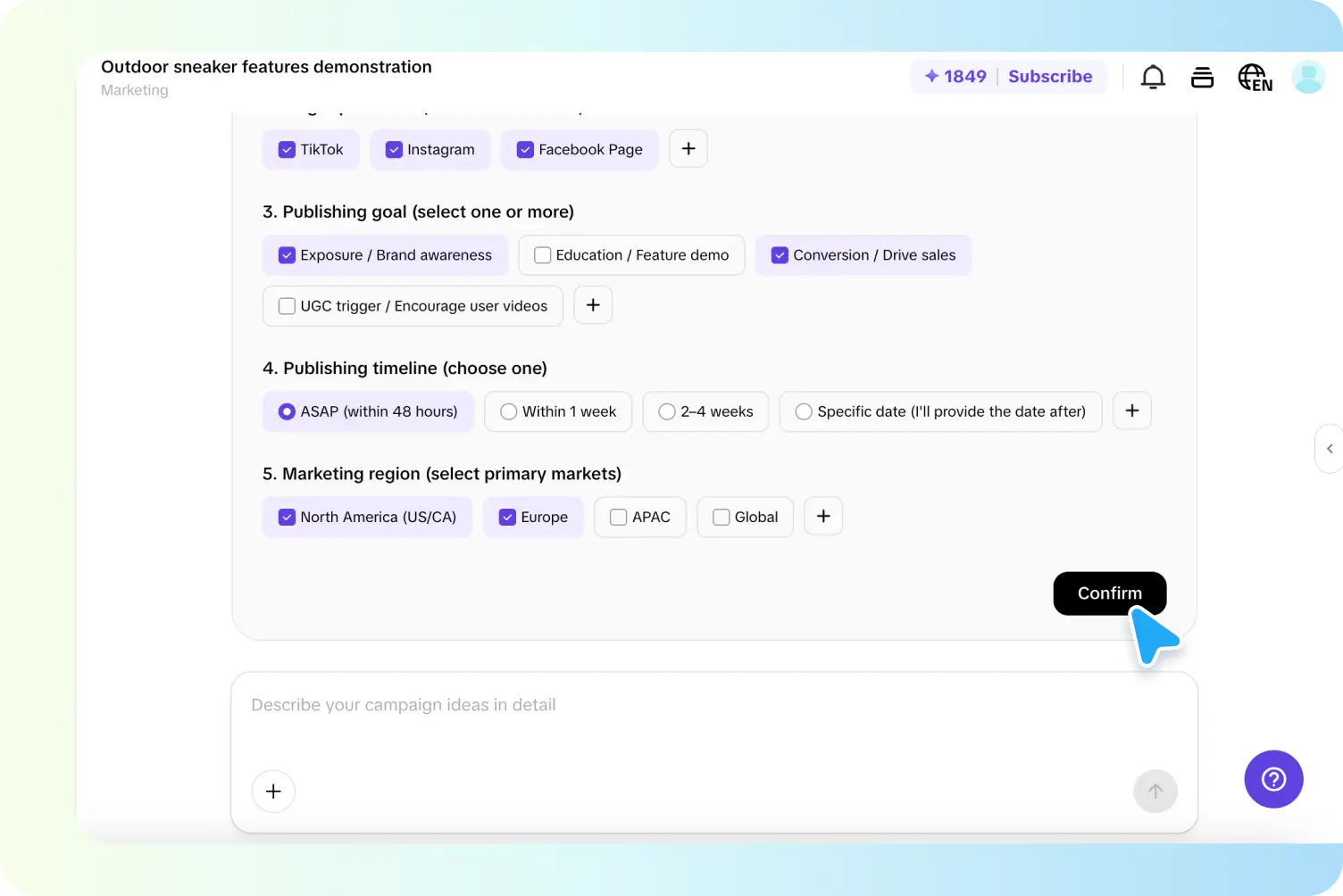 Personalize with advanced settings
