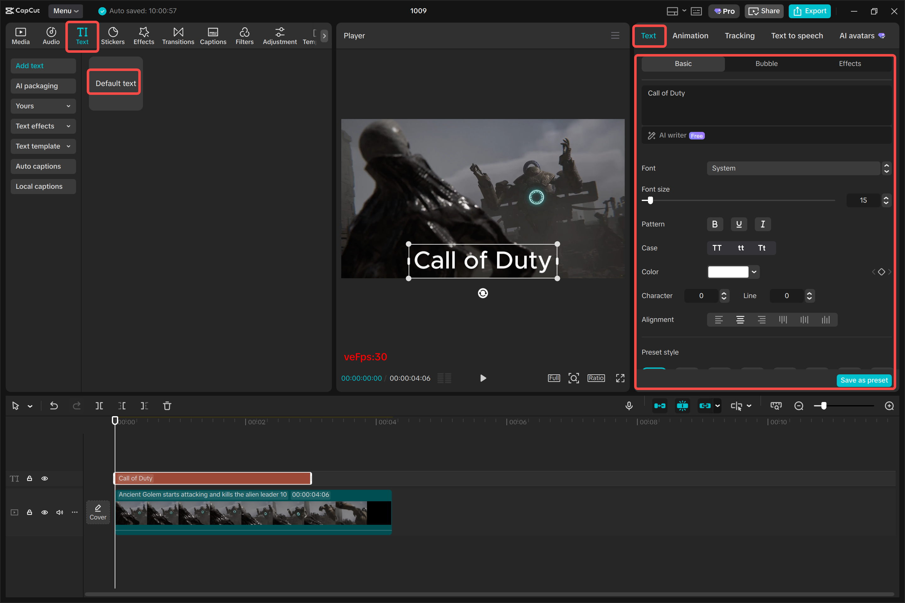 Editing a funny meme using CapCut desktop video editor