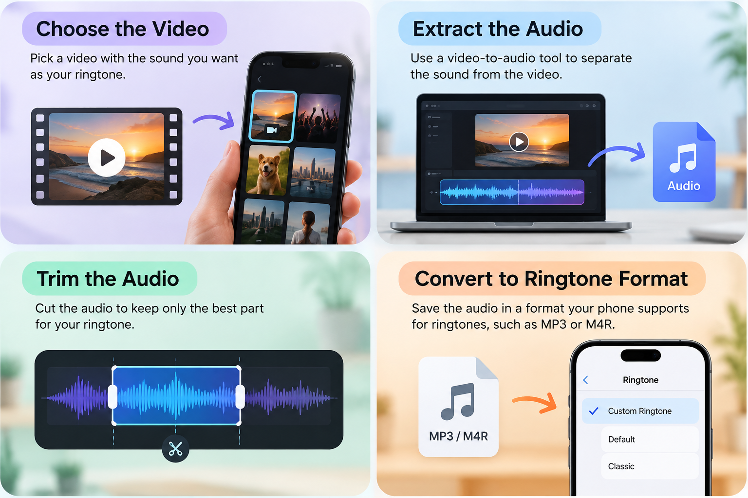 How to make a ringtone from video
