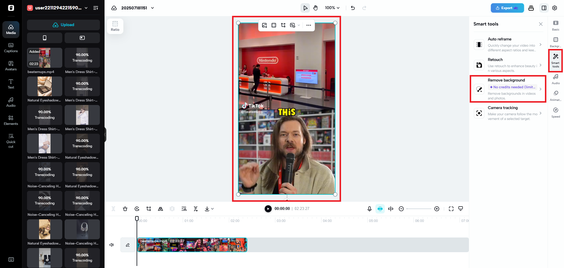 Remove your Instagram Story video background