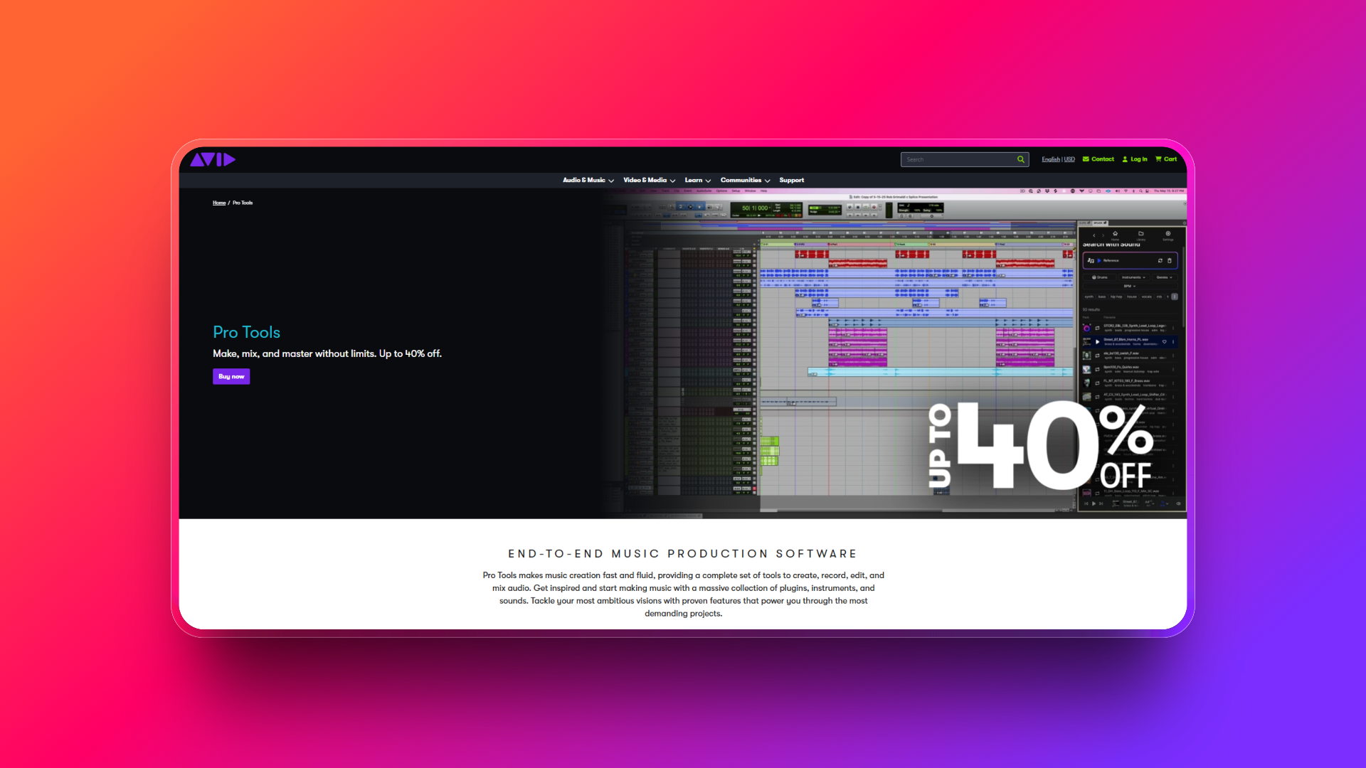 Avid's sound design program