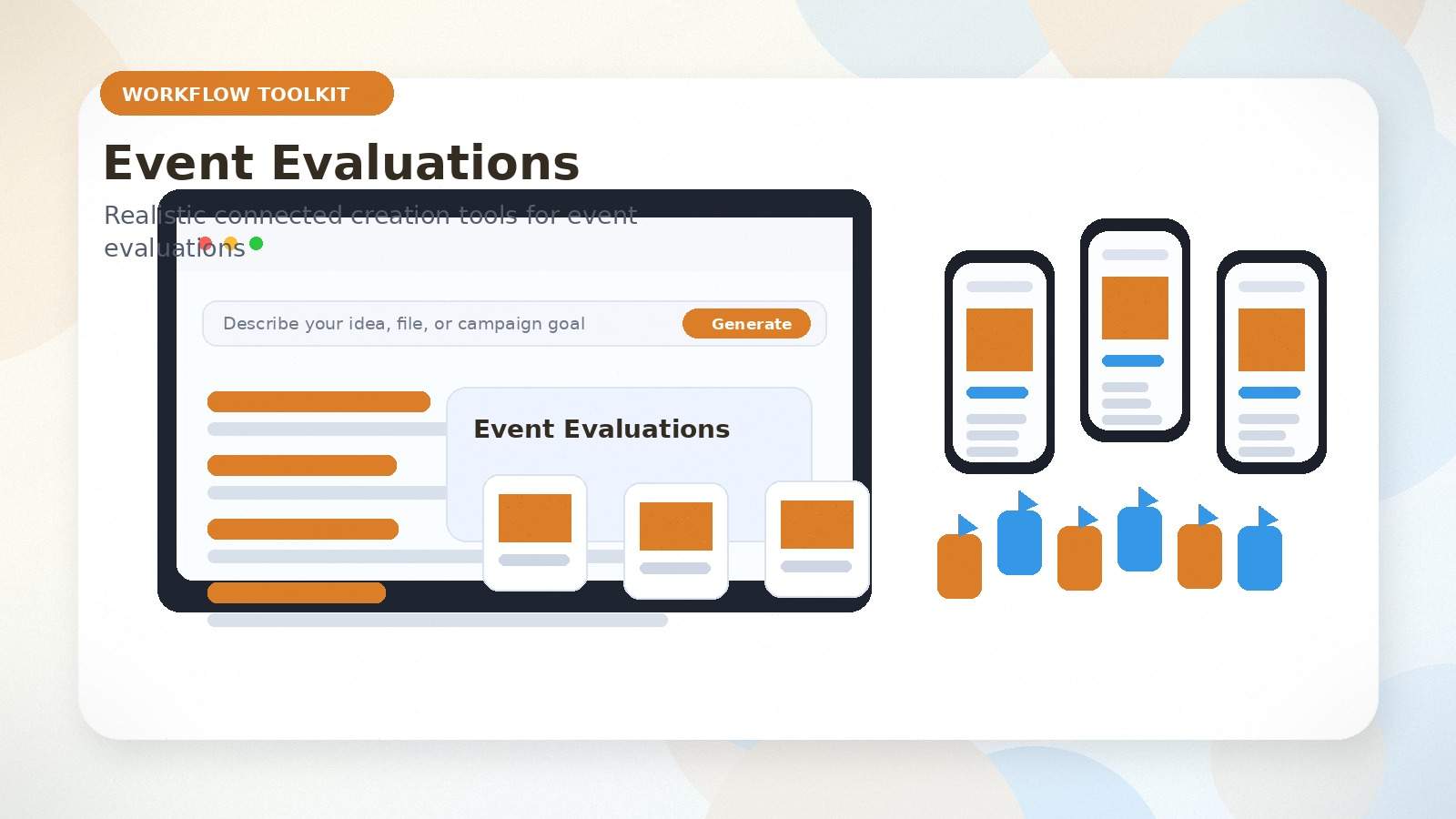 Event Evaluations realistic workflow toolkit visual for event evaluations