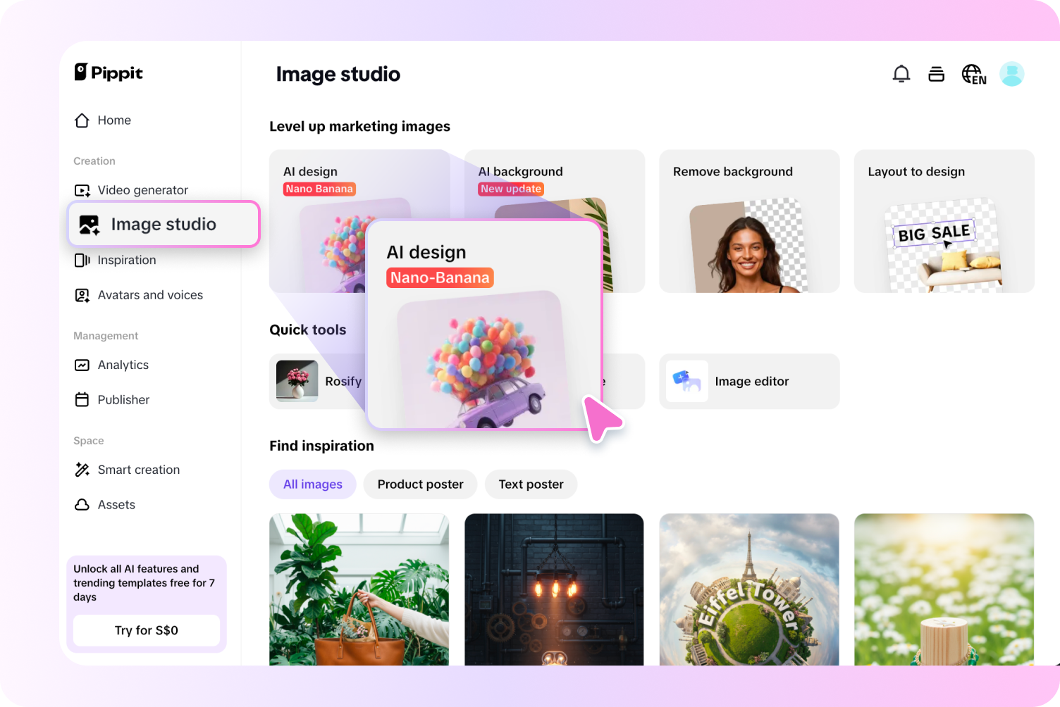 Access the Poster feature
