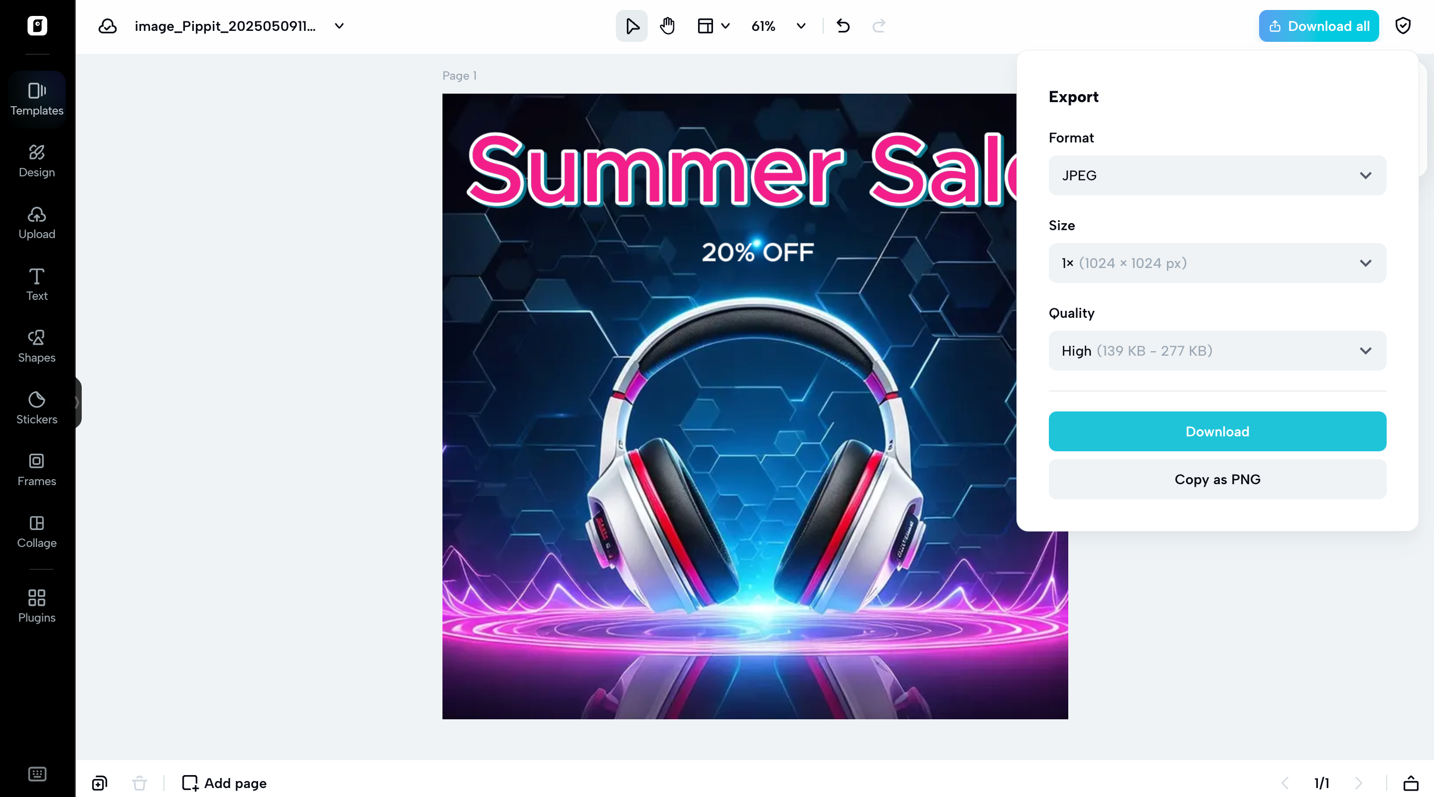 Export and share it