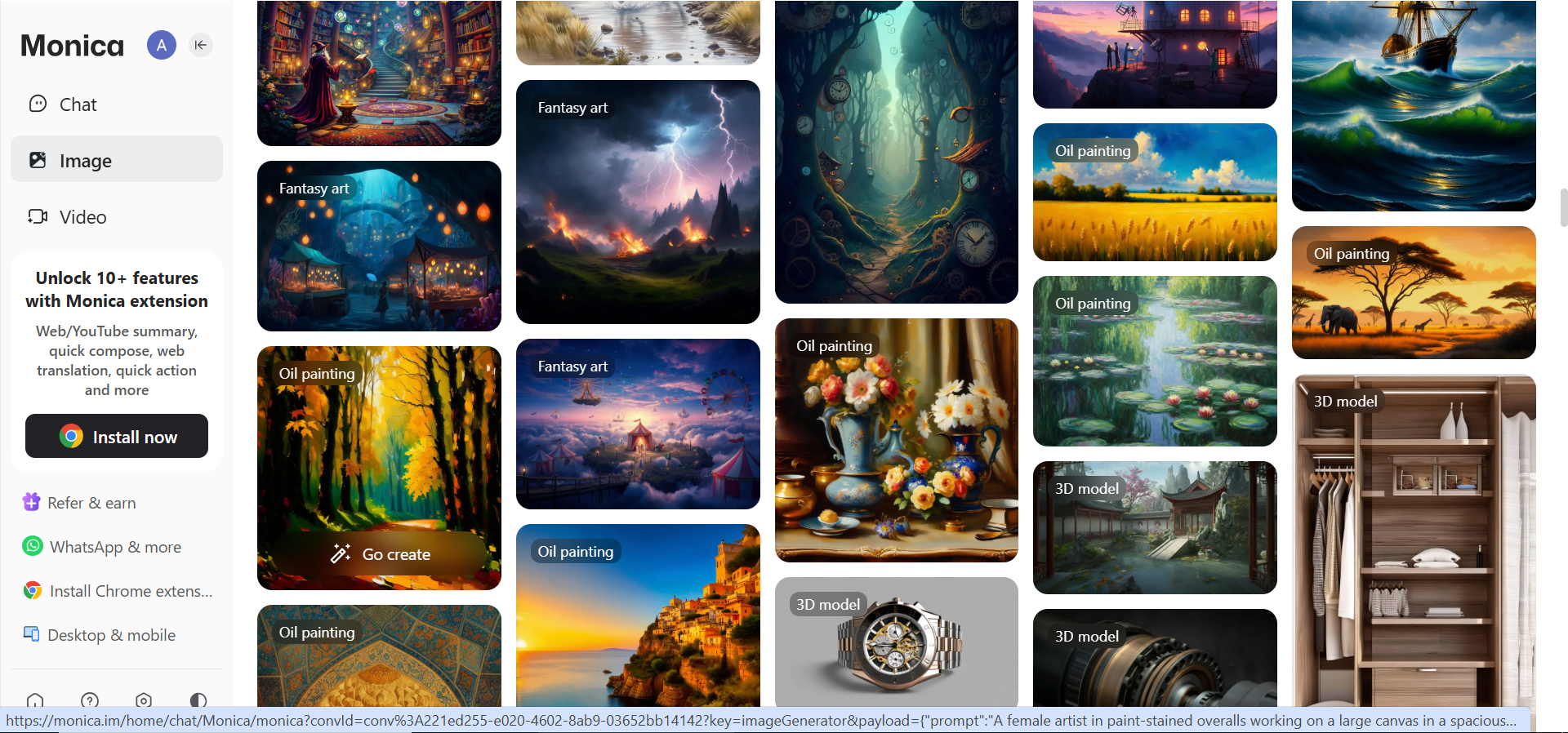 Choose an image from templates