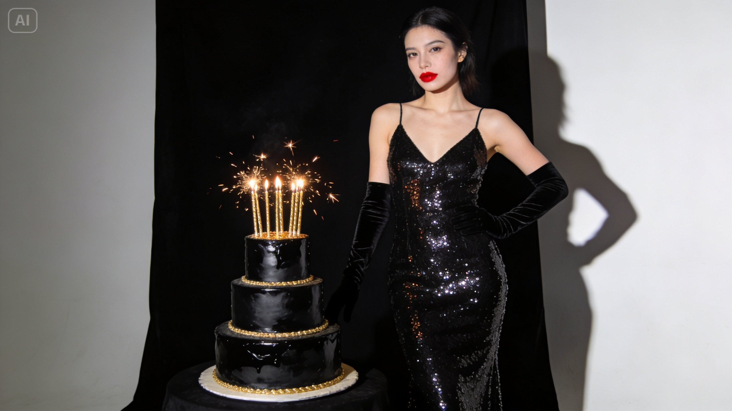 Glamorous studio-style shoot