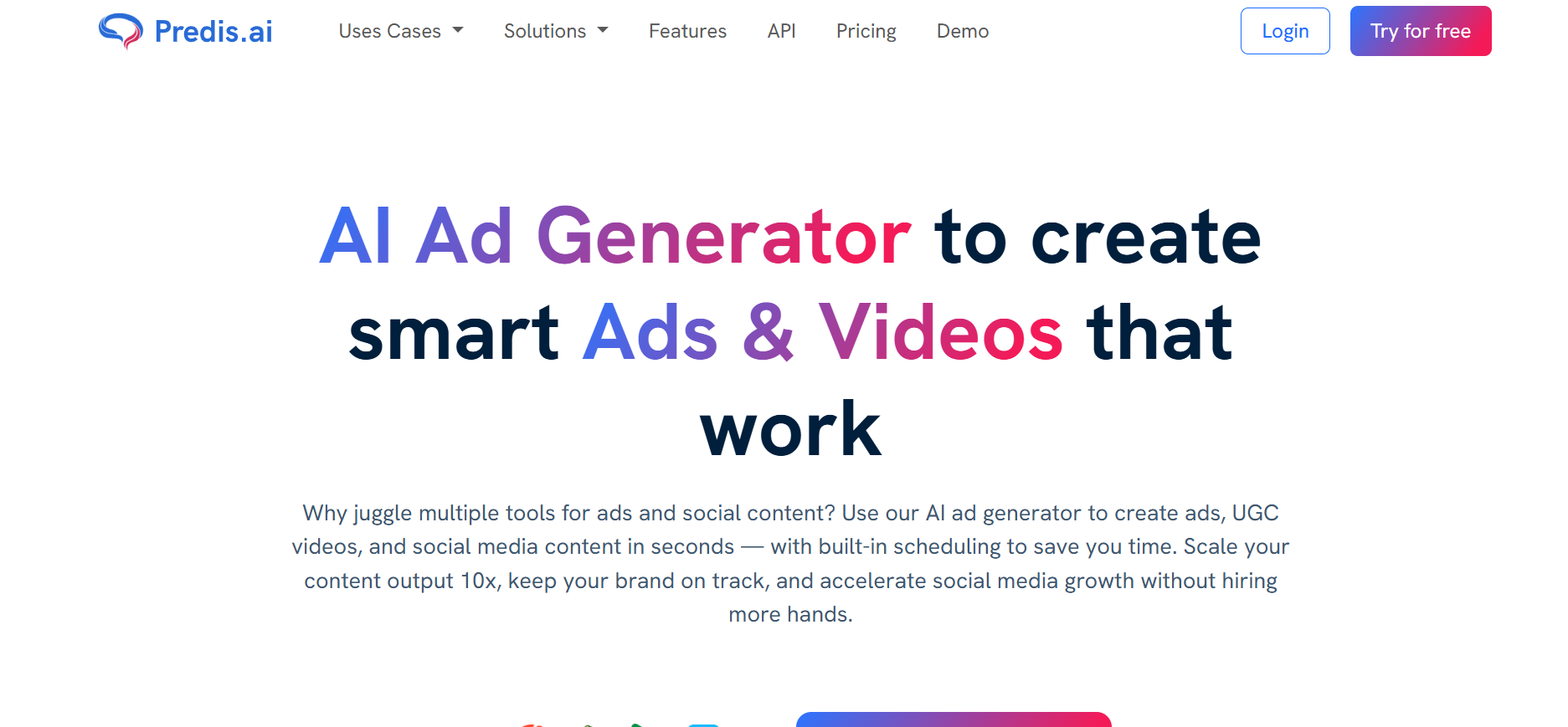 Generador de anuncios con IA de Predis.ai