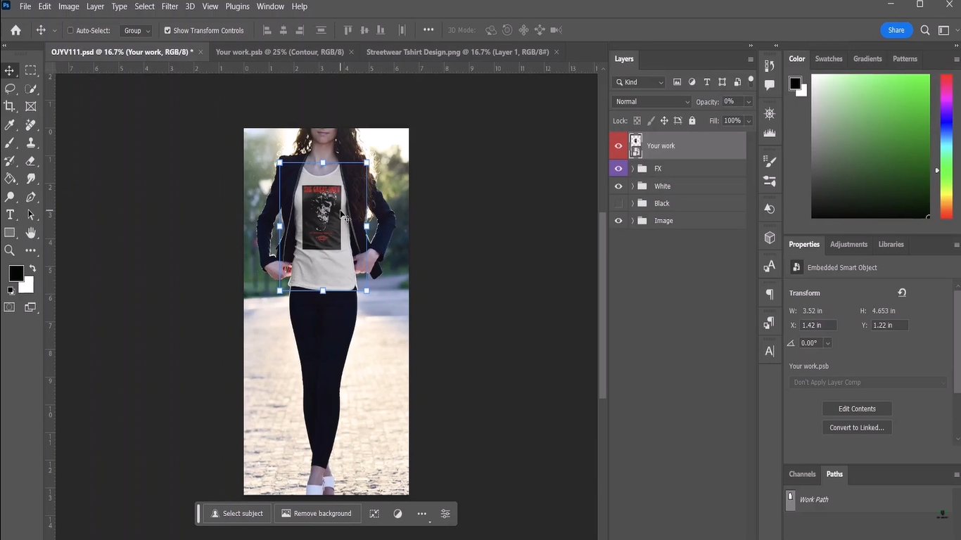 Save and close the smart object