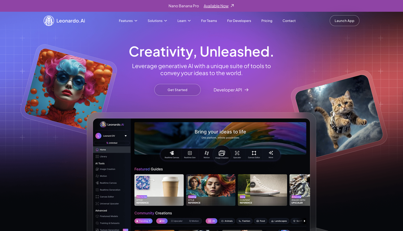 Leonardo.Ai interface