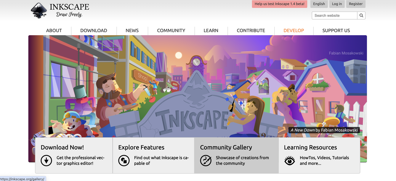 Inkscape umožňuje nastavit průhlednost obrázků online zdarma
