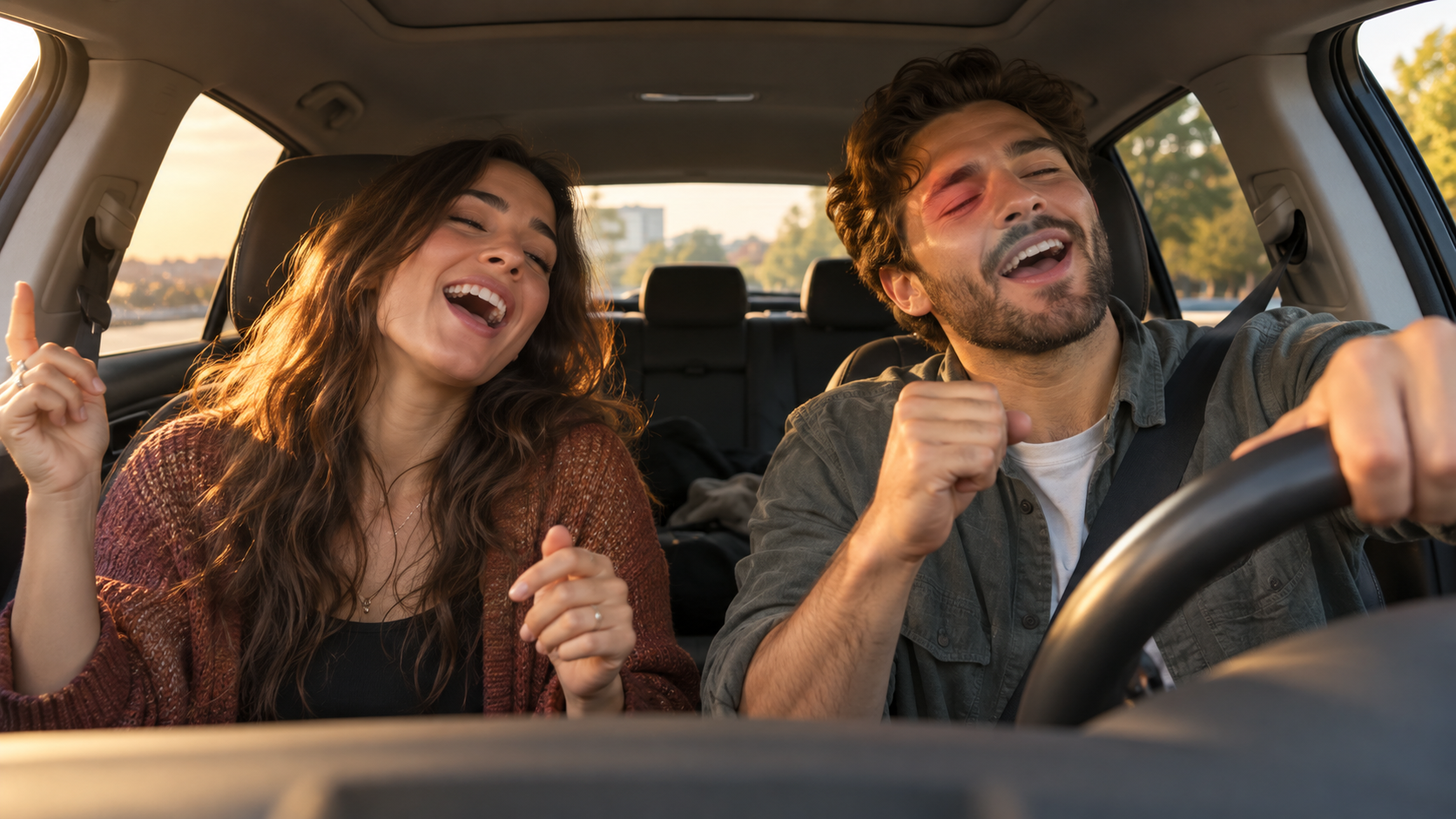 Coche compartido en la hora dorada Singalong para summrs ai