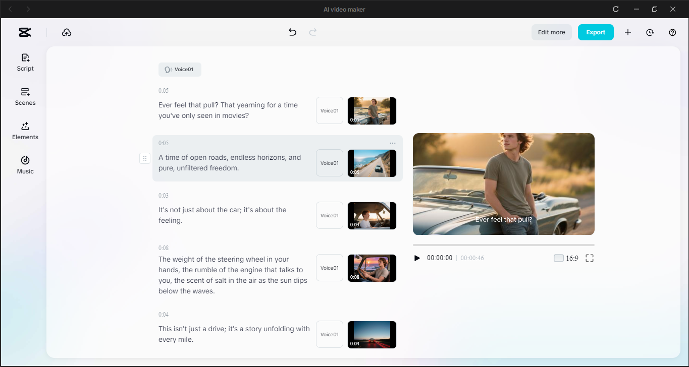 CapCut desktop video editor - powerful tool for producing HD videos with popular tracks