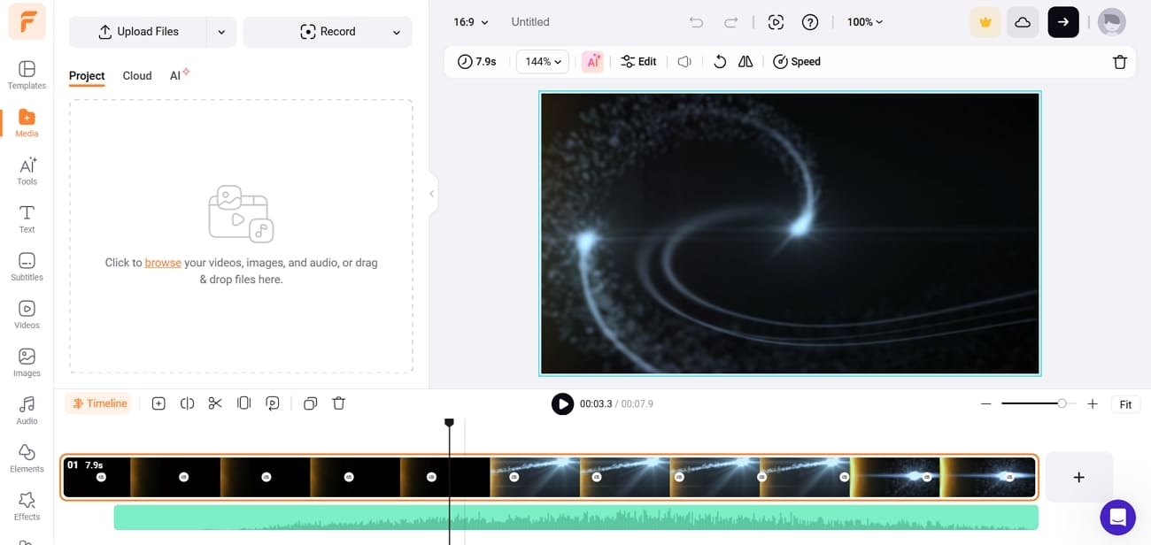editor de vídeo flexclip