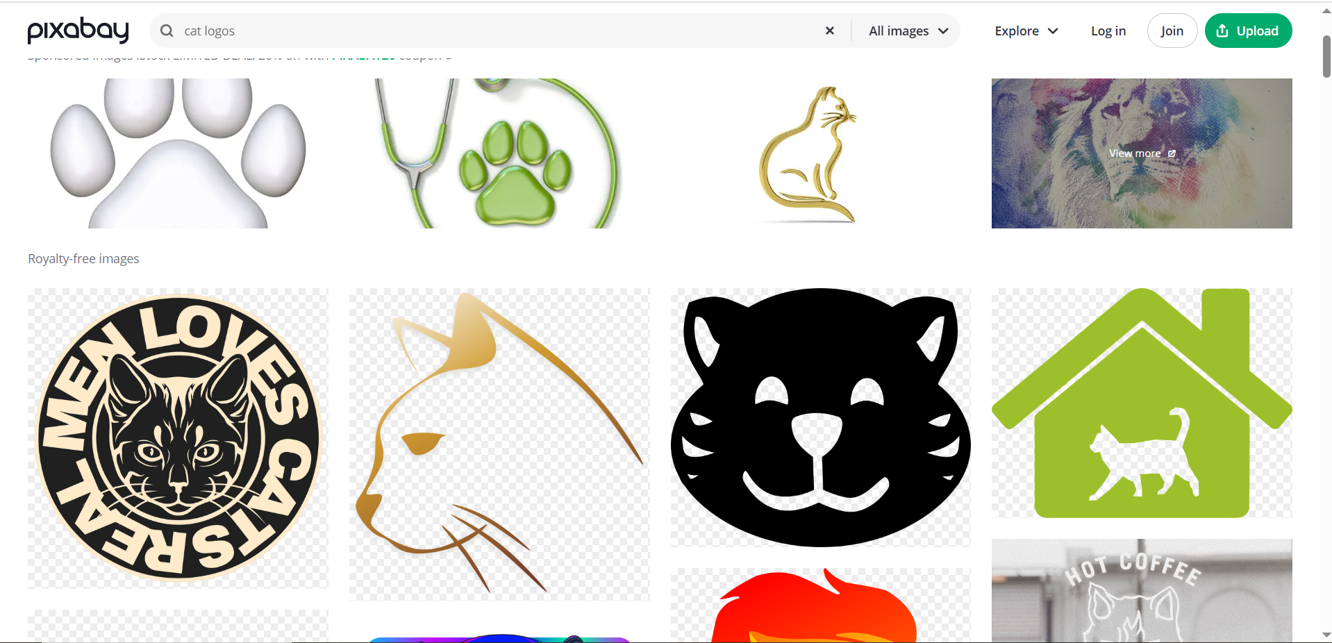 Pixabay - a resource to find cat logo design ideas