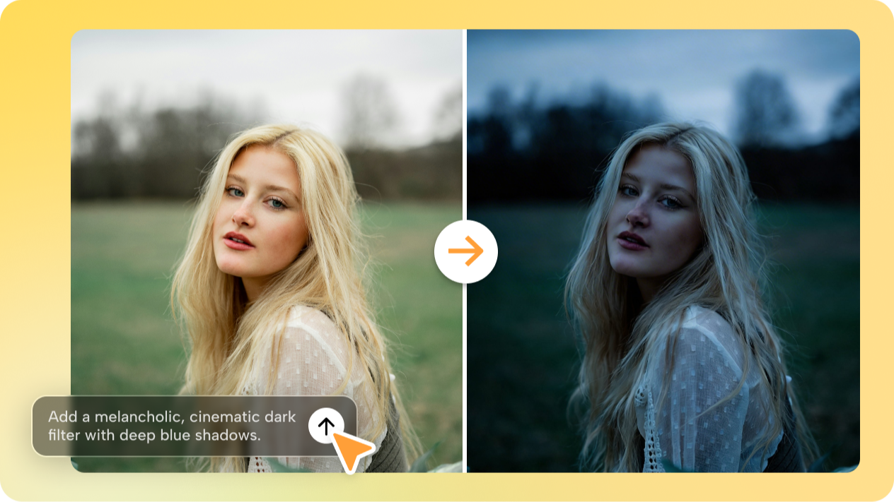 Förvandla fotostämning och ton med bild-till-bild