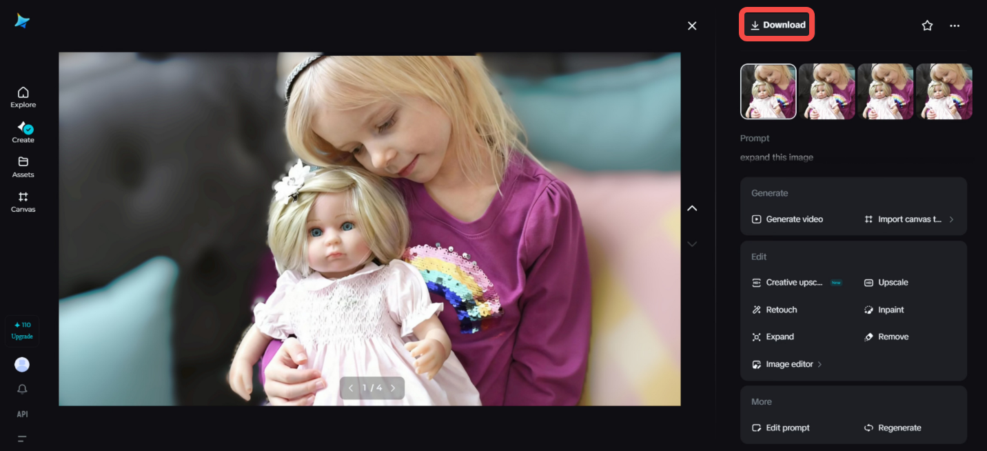 Downloading the image