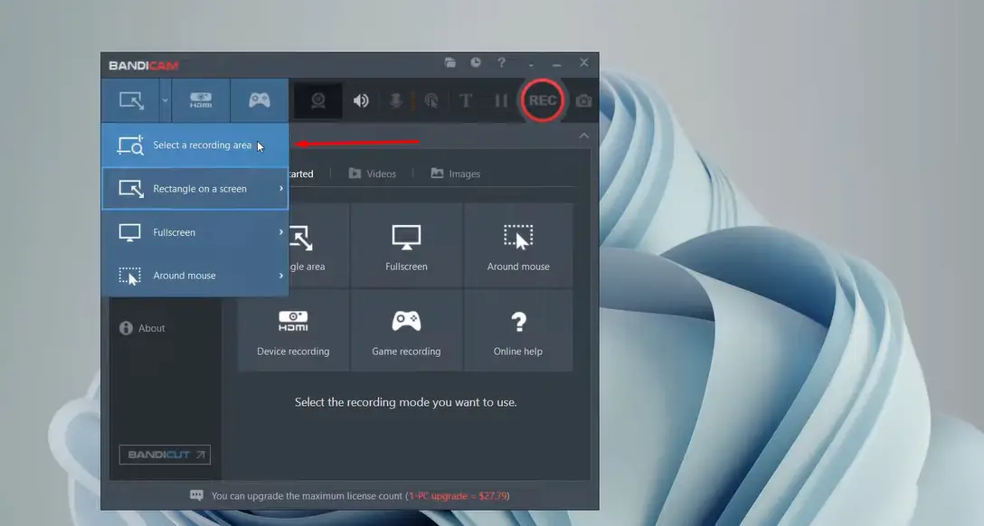 Adjust recording settings