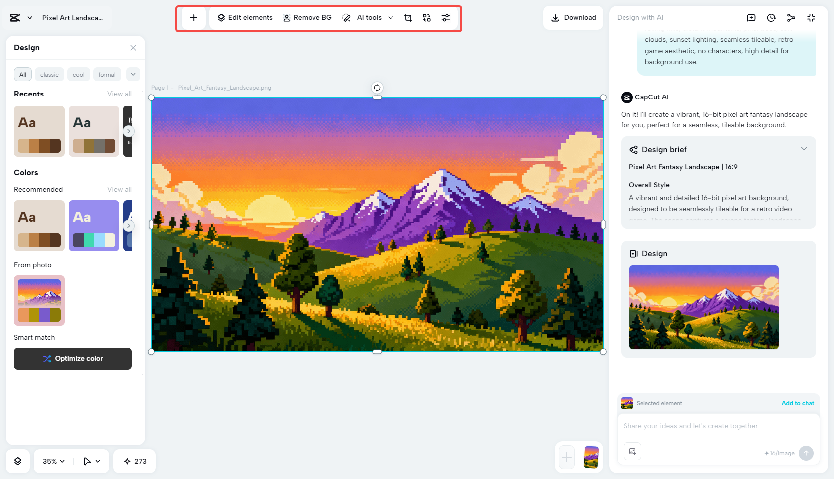 Edit and refine pixel art