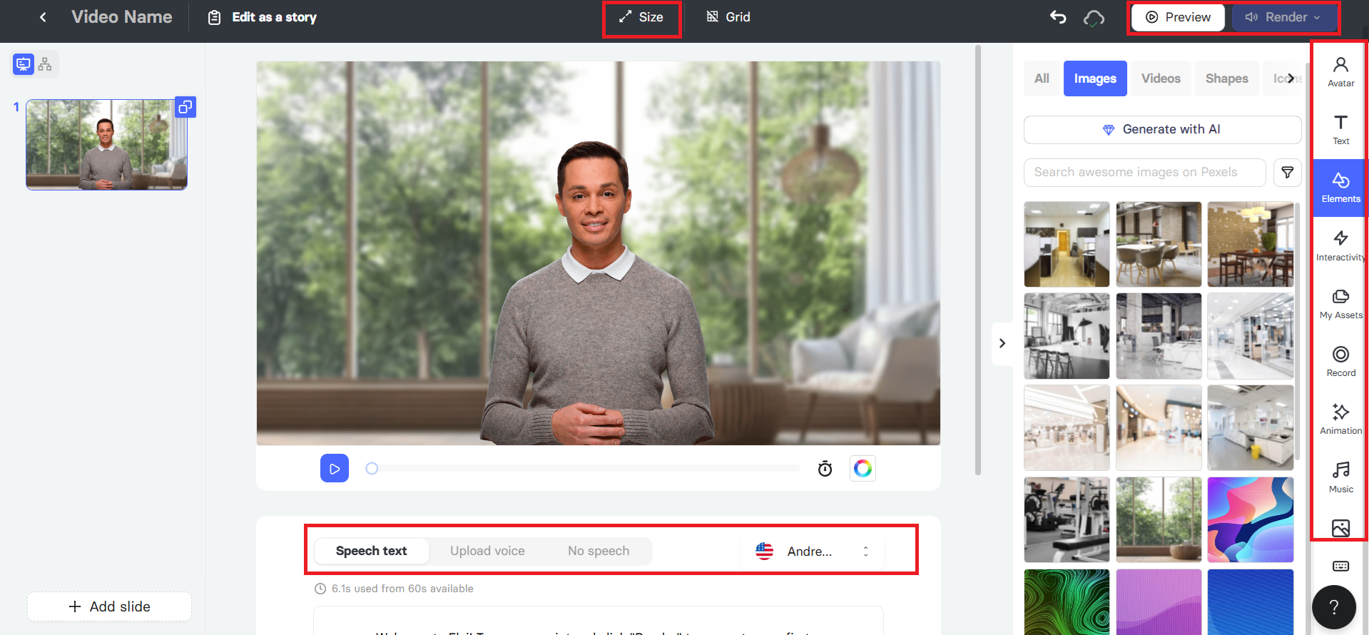Edit and download the AI video