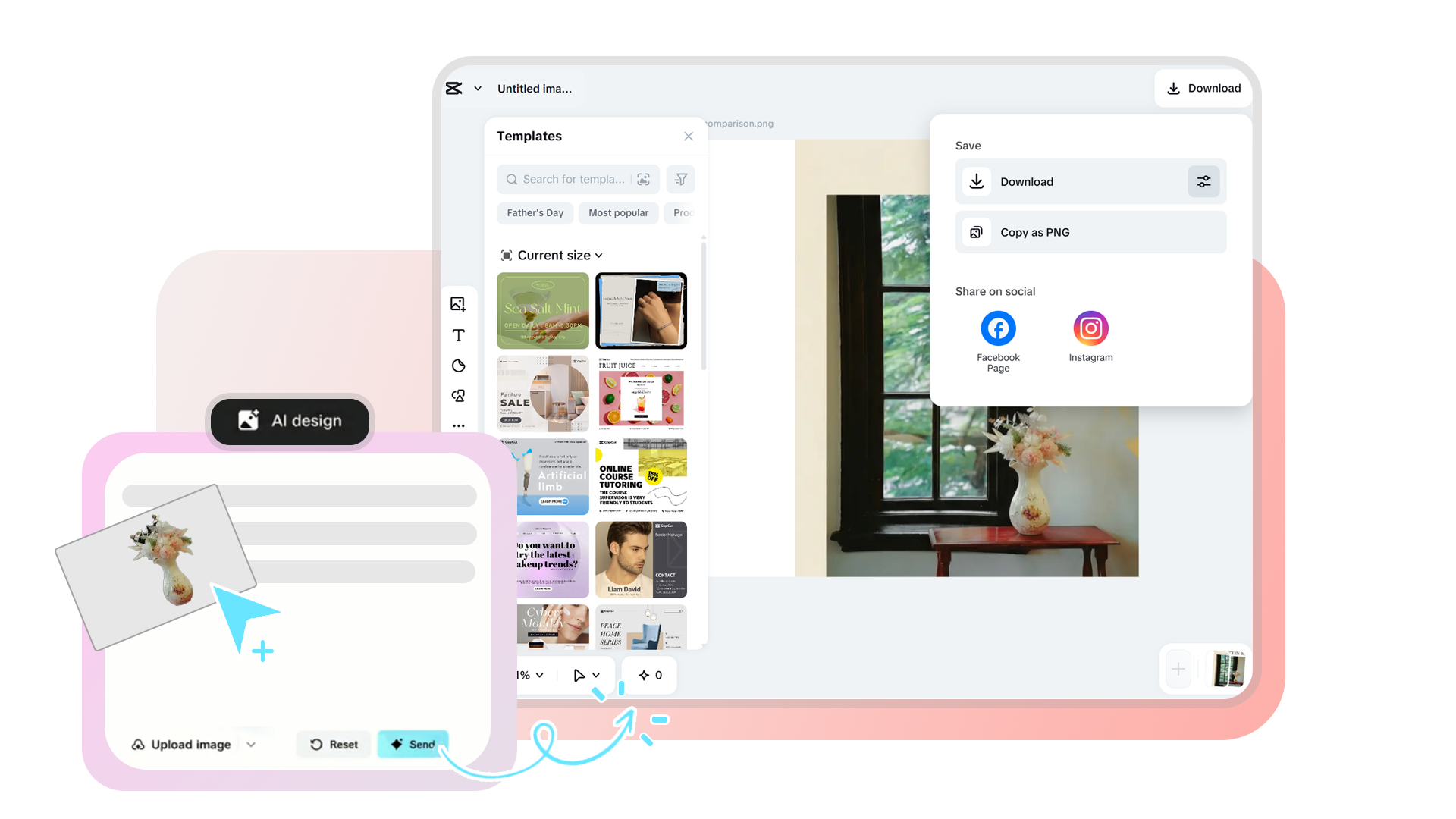 Export and share the Ramadan promo image