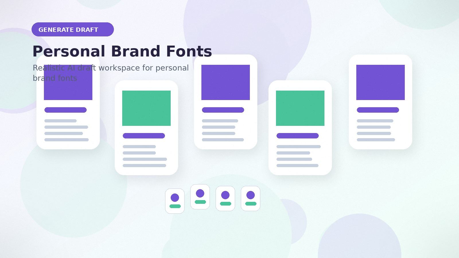 Personal Brand Fonts realistic generate draft visual for personal brand fonts